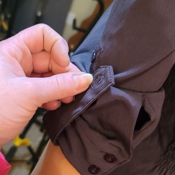 Cotton express chocolate button up - Picture 8 of 9